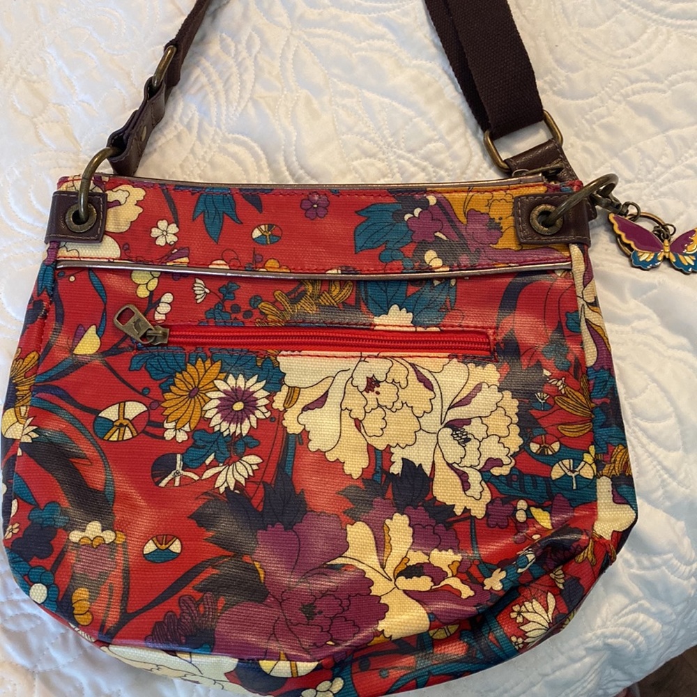 Sakroots purse-bright florals with butterfly trim. Never used - Picture 2 of 3